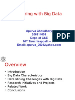 Data Mining With Big Data: Apurva Choudhary 206114009 Dept. of CSE NIT Tiruchirappalli - 15