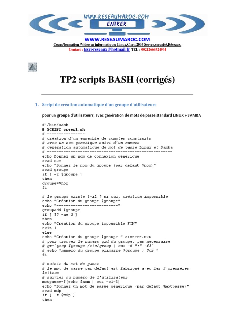 Tp2 Scripts Bash Correction Pdf Ouverture Echecs Theorie Echecs