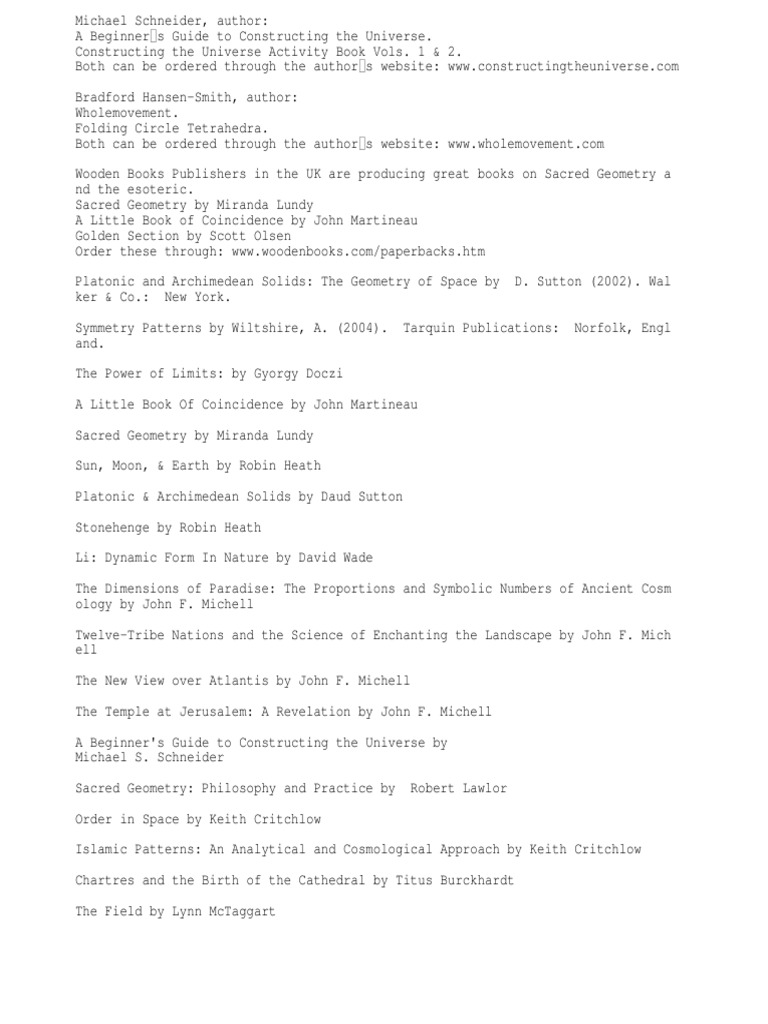 Essential Sacred Geometry Books | PDF | Pythagoras | Hermeticism