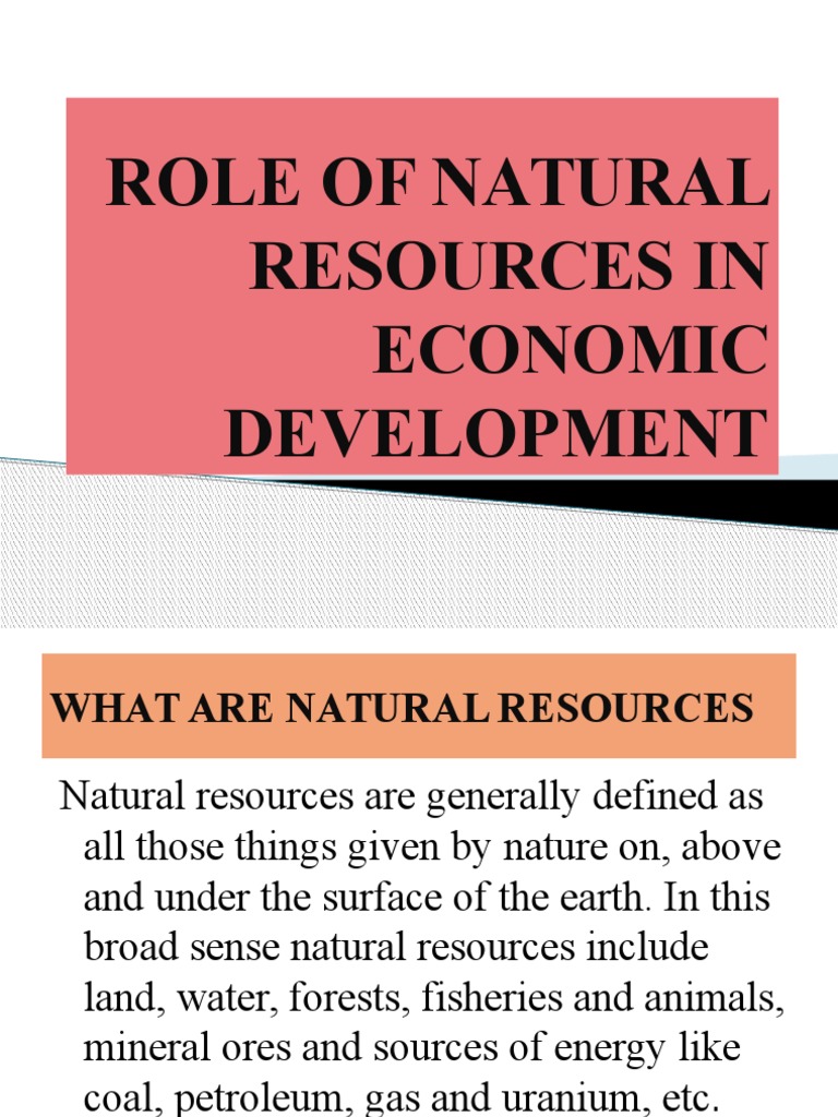 Natural Resources and Economic Growth | PDF | Resource | Foods