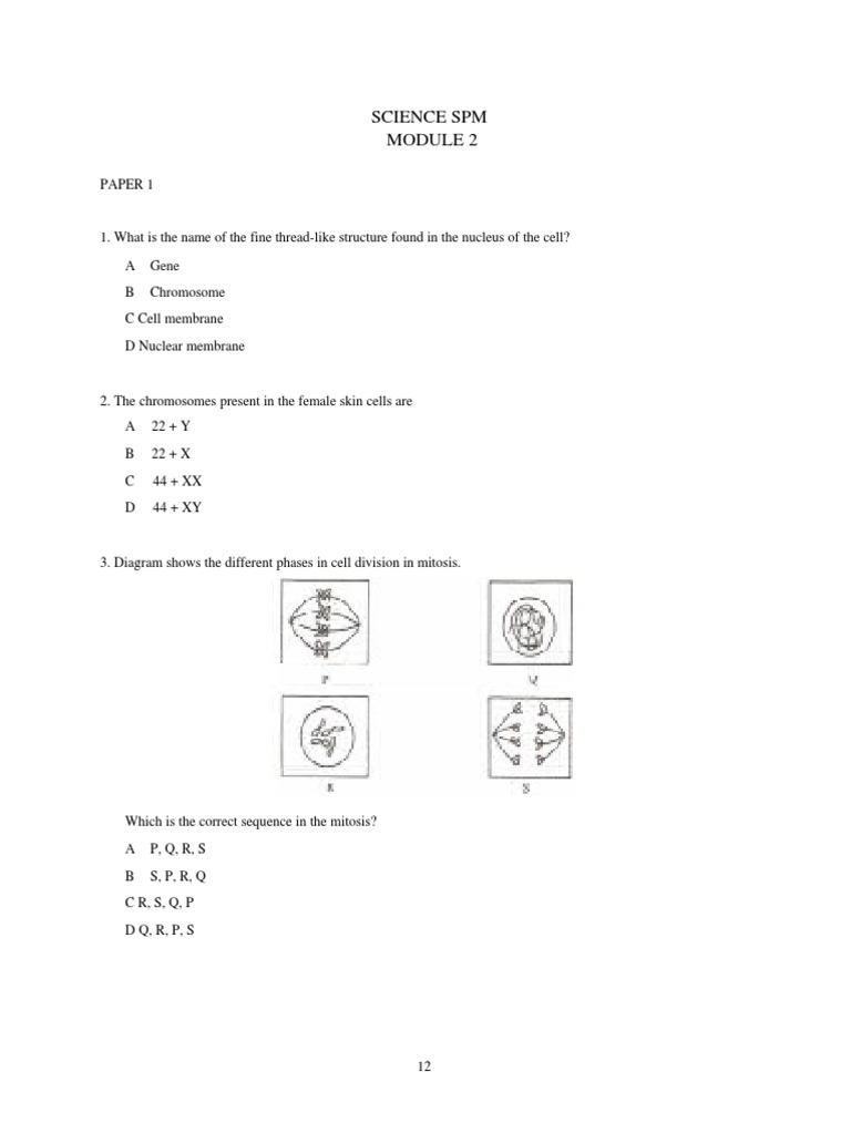 Science SPM Module 2 | PDF | Mitosis | Meiosis