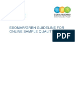 Online Sample Quality ESOMAR Guideline 0215