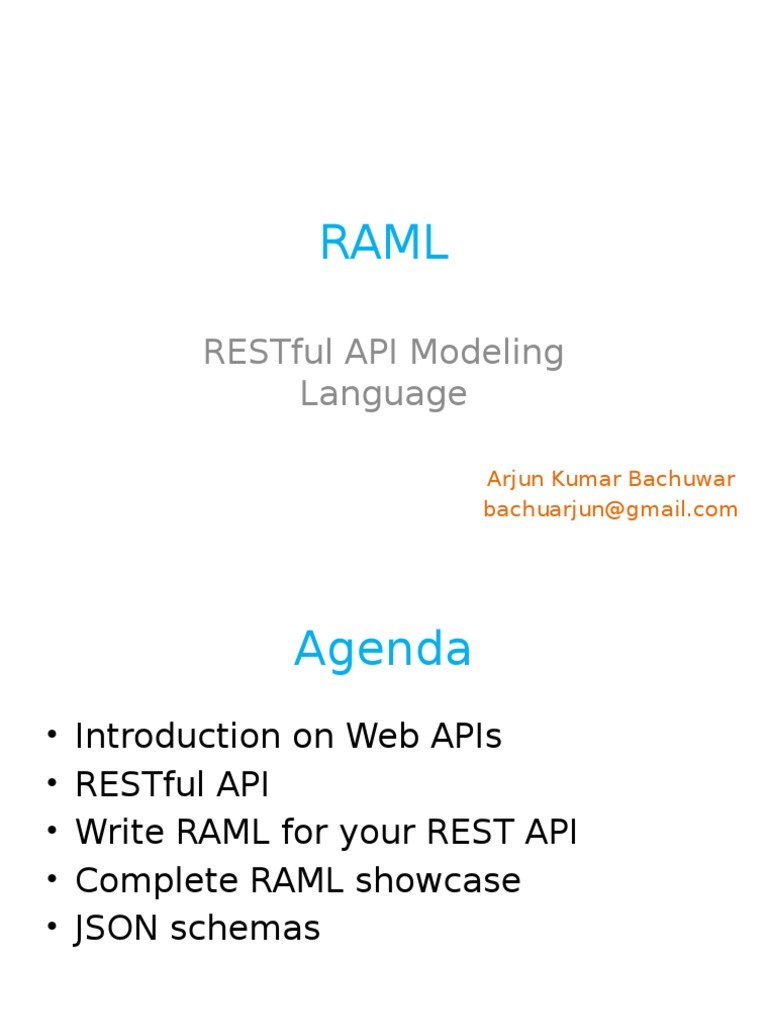 RAML: RESTful API Modeling Overview | PDF | Technology & Engineering