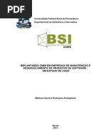 Estudo de caso implantação do CMMI