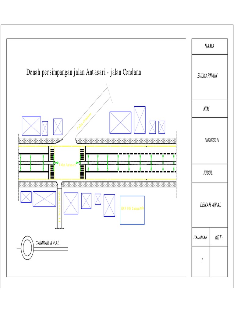 Denah Persimpangan Jalan Antasari - Jalan Cendana | PDF