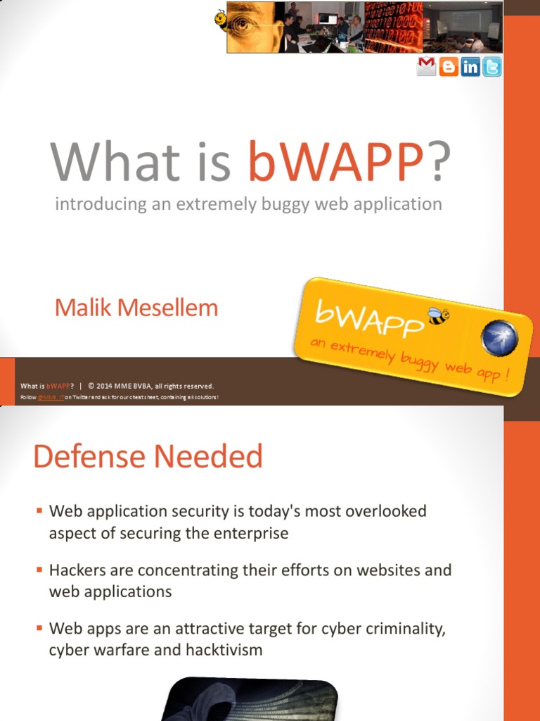 Bwapp Intro Pdf Denial Of Service Attack Web Development