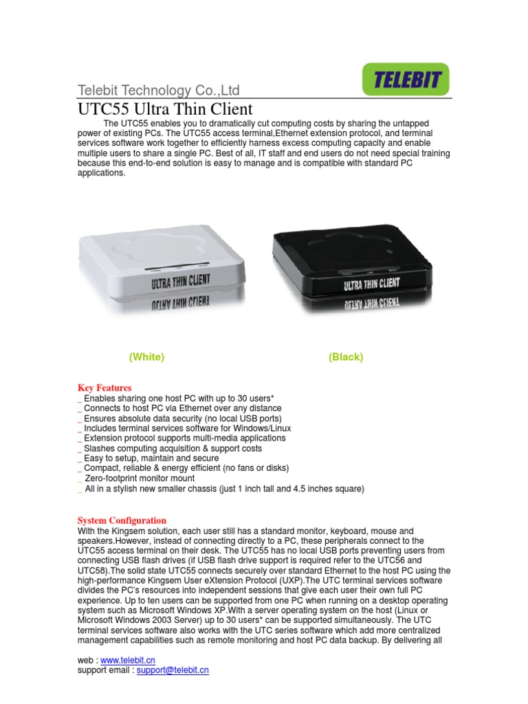Manual UTC Telebit | PDF | Remote Desktop Services | Usb