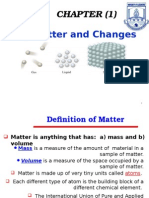 CHAPTER (1) - Matter and Changes