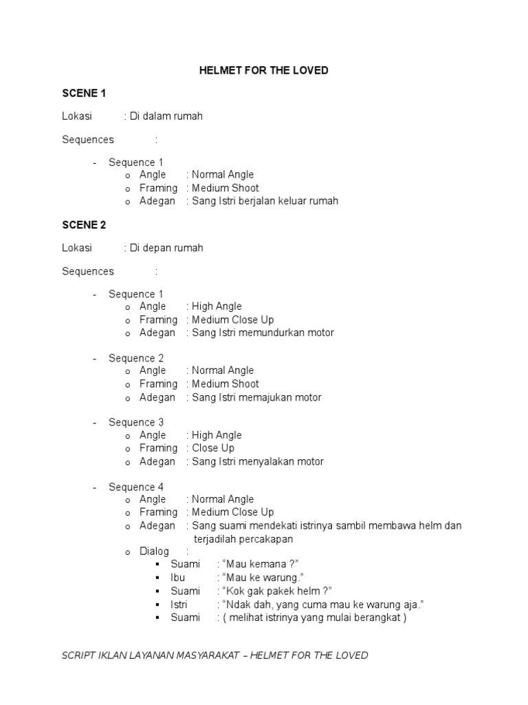 Helmet Safety Awareness Script | PDF