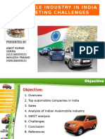 Automobile Industry in India - Marketing Challenges