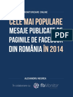 Cele Mai Populare Mesaje Publicate Pe Paginile de Facebook Din România În 2014