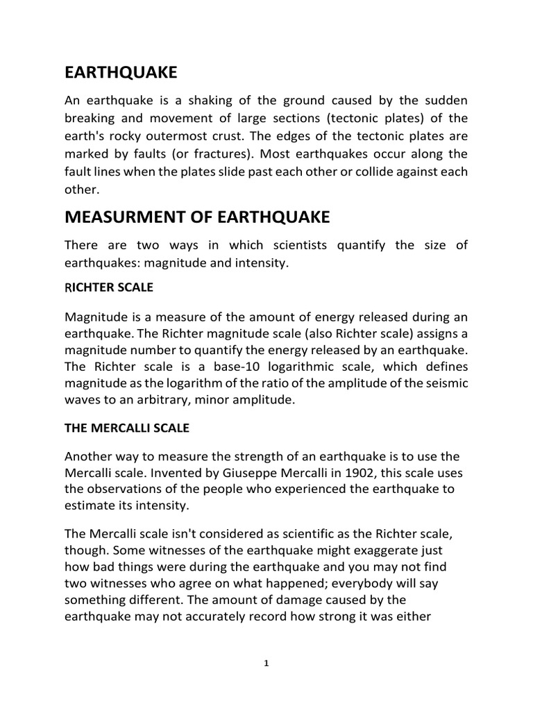earthquake research assignment