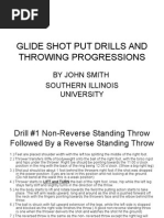 Glide Shot Put Drills and Throwing Progressions