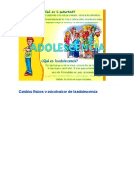 Cambios Físicos y Psicológicos de La Adolescencia