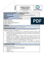 Plan de Curso Generacion de Ideas de Negocios Semestre B 2014