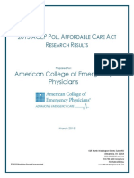 2015 ACEP Poll Affordable Care Act Research Results