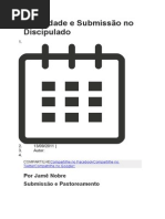 Autoridade e Submissão No Discipulado