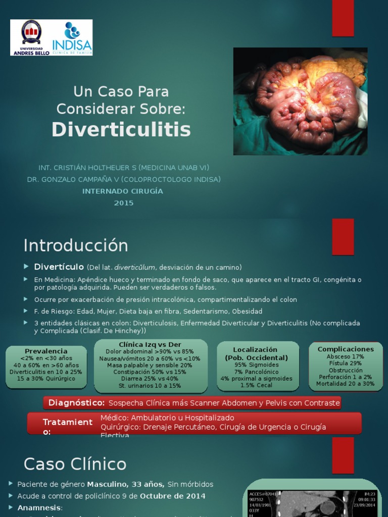 Poster Diverticulitis | PDF | Medicina | Especialidades Medicas