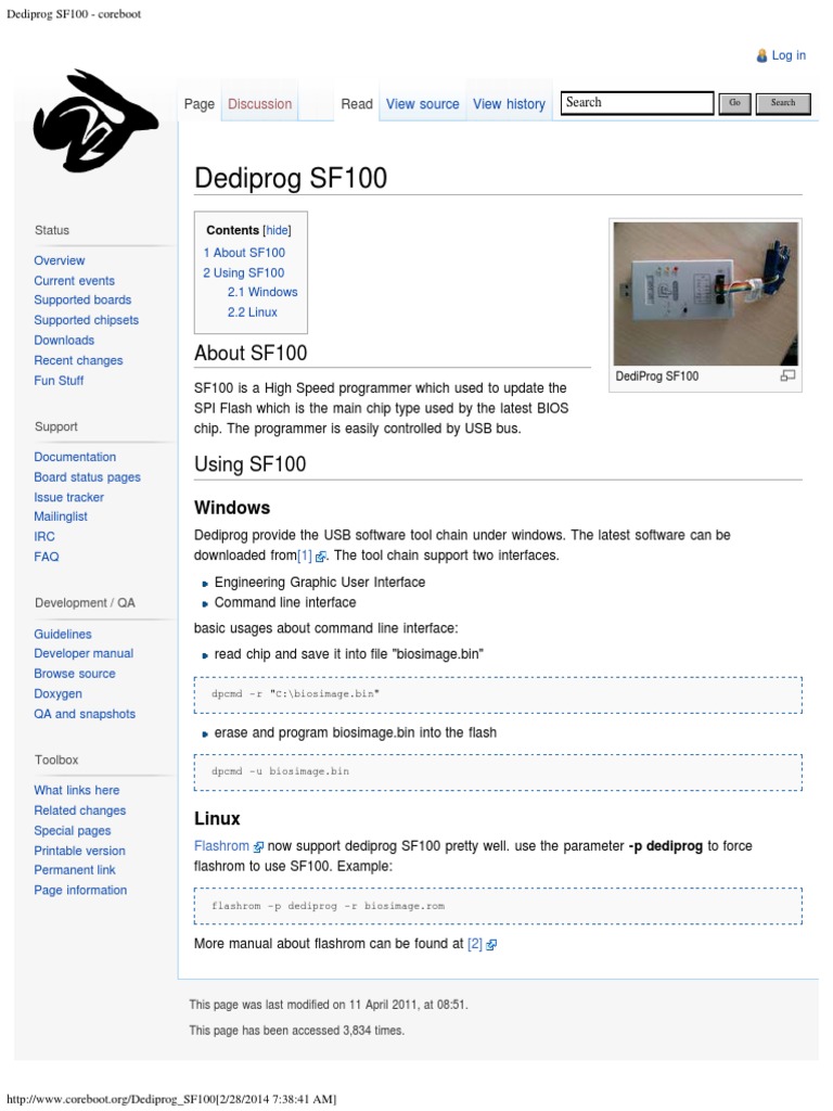 Dediprog SF100 Programmer Overview | PDF