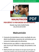 MALNUTRICIÓN POR DÉFICIT O POR EXCESO DE NUTRIENTES