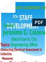 Staff Development: Speaker: Electrician II, City Engineering Office