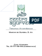 Terapias y tratamientos de Ayurveda. Marcus Oliveira.