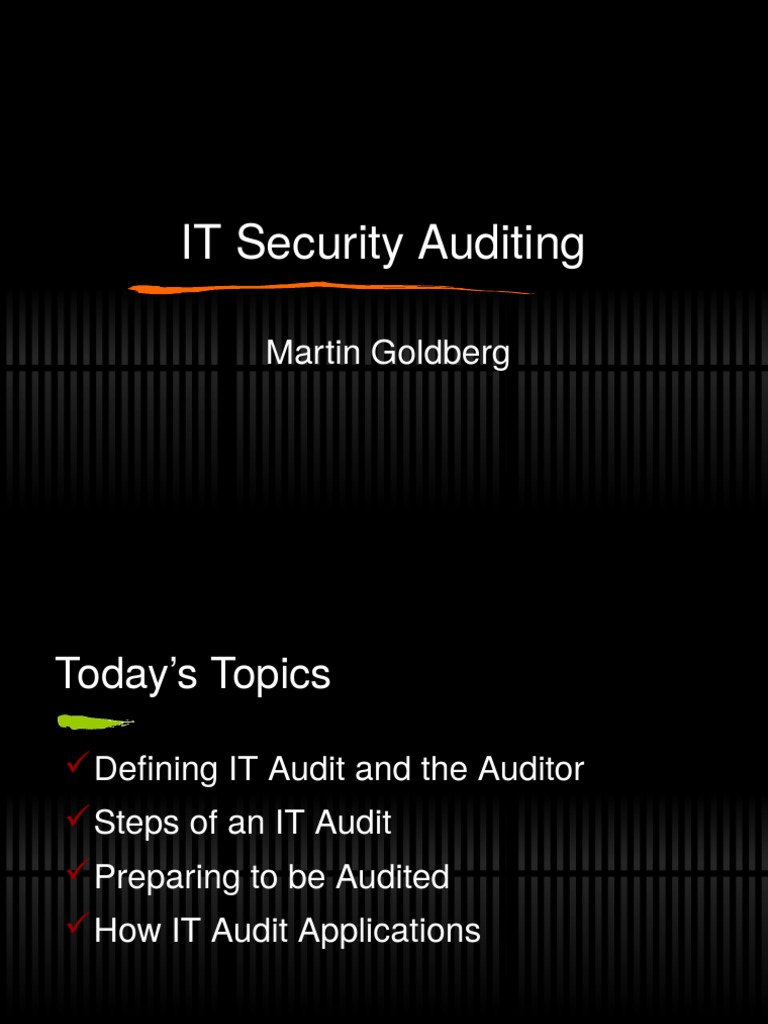 IT Security Audit Overview | PDF | Business