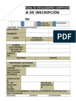 Ficha Science Card