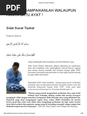 Solat Sunat Taubat Shafiqolbu Pdf