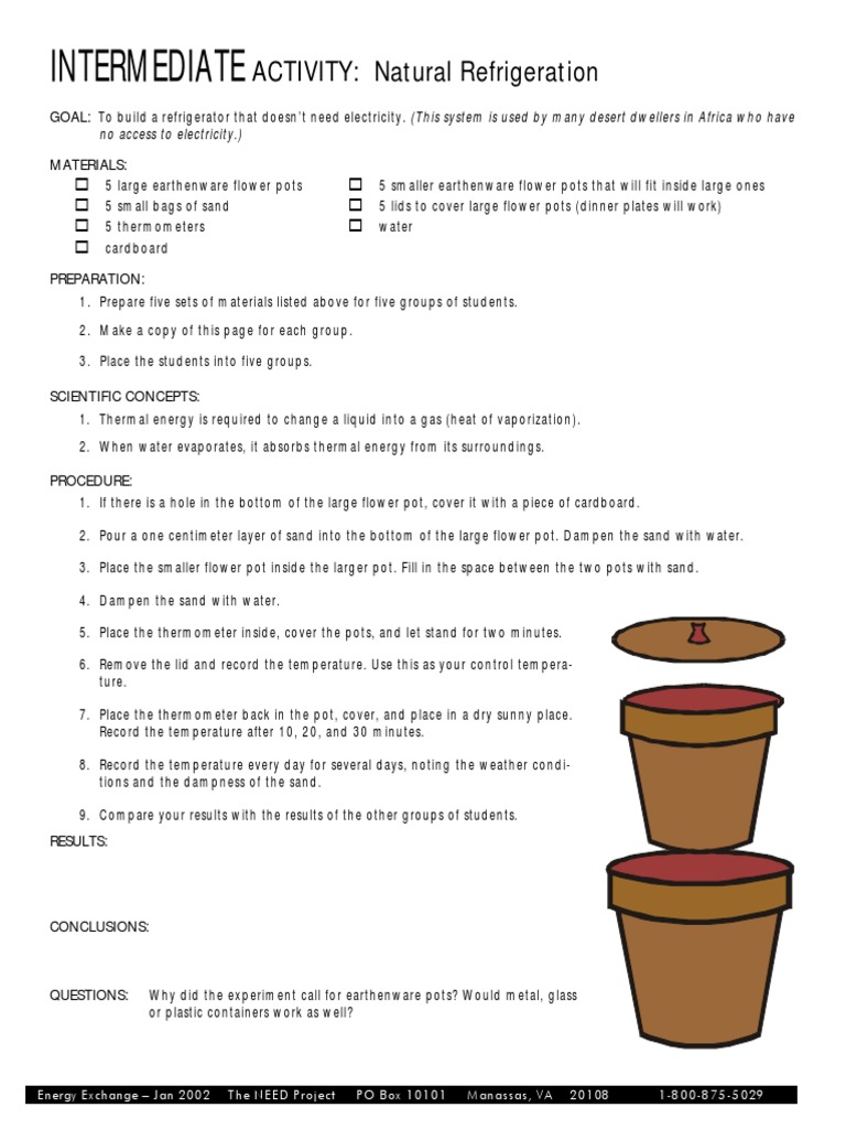 Natural Refrigeration Experiment Guide | PDF