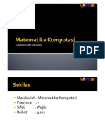 Matematika Komputasi 1 Pengantar Matematika Komputasi