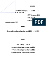 Jadwal Mengajar