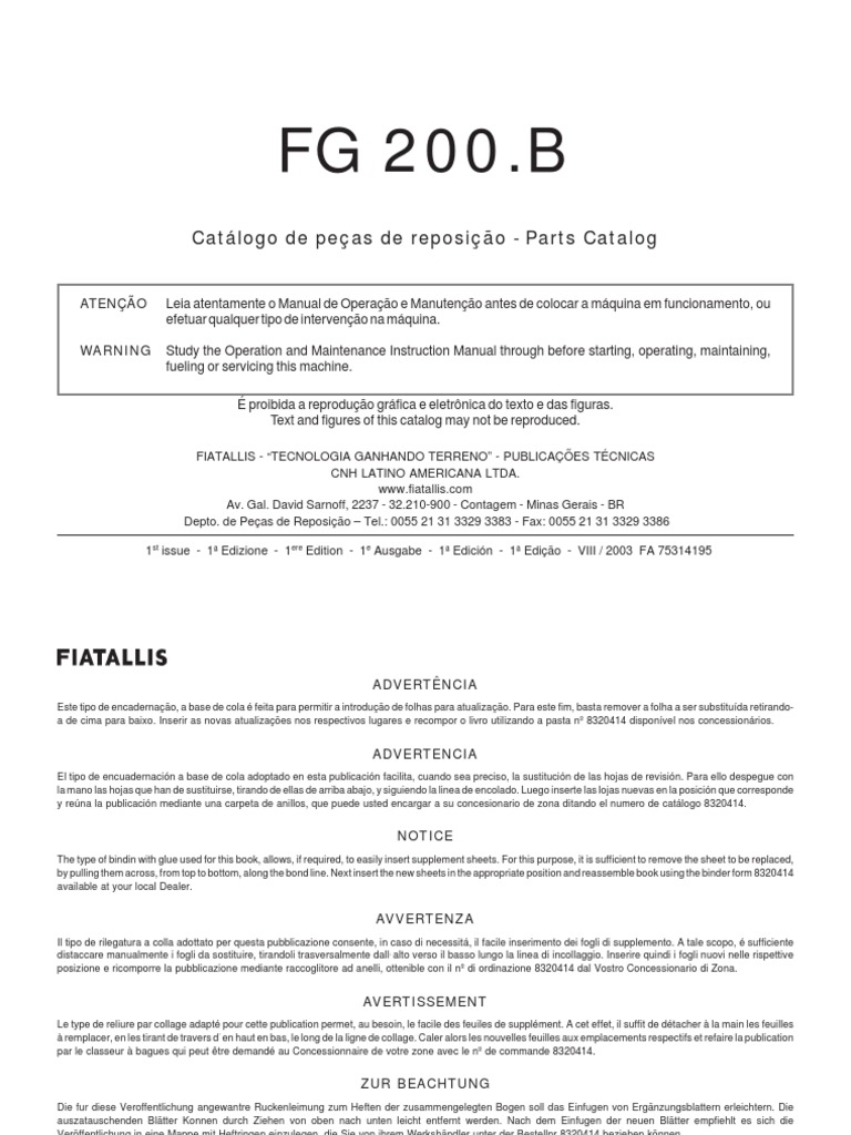 Manual de Partes RG 200-B | PDF | Pistão | Motores