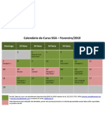 Calendário SGA - Uniso - Fevereiro/2010