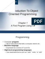 An Introduction To Object Oriented Programming: A First Program Using C#