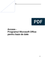 Programul Microsoft Office Pentru Baze de Date