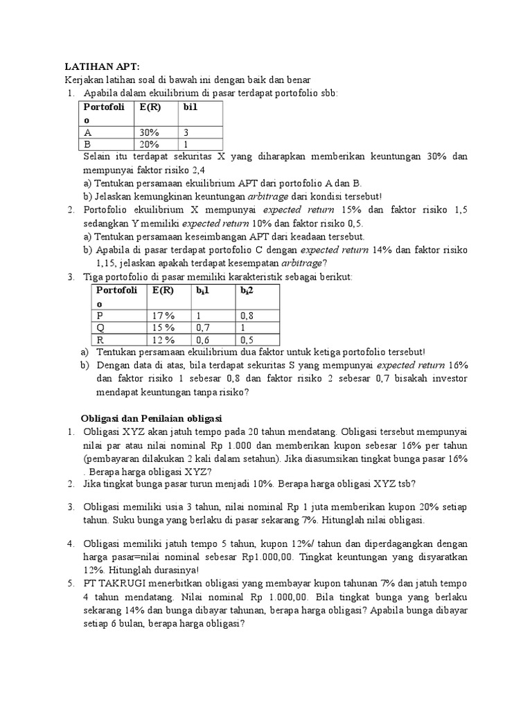 38+ Soal Dan Jawaban Tentang Penilaian Obligasi Images
