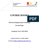 Course Books: Electrical Engineering Technology Second Stage