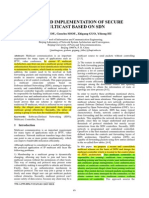 Design and Implementation of Secure Multicast Based On SDN