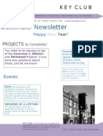 December Newsletter For Division 25E of The T-O District