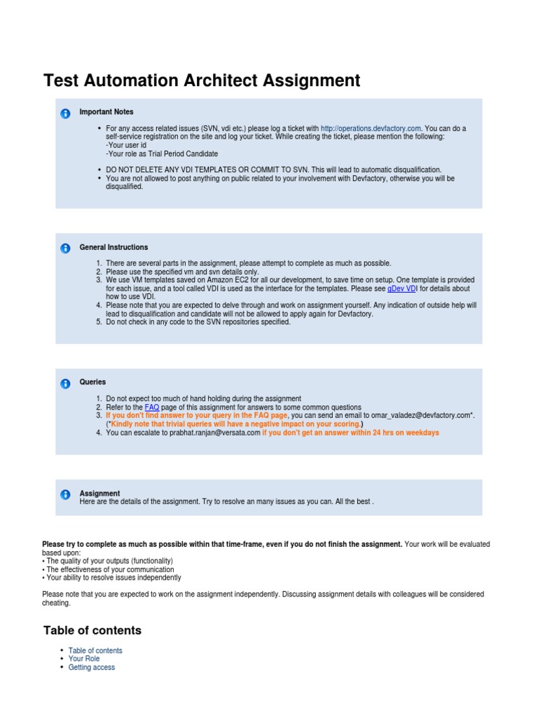 Test Automation Architect Assignment Guide | PDF | Zip (File Format ...