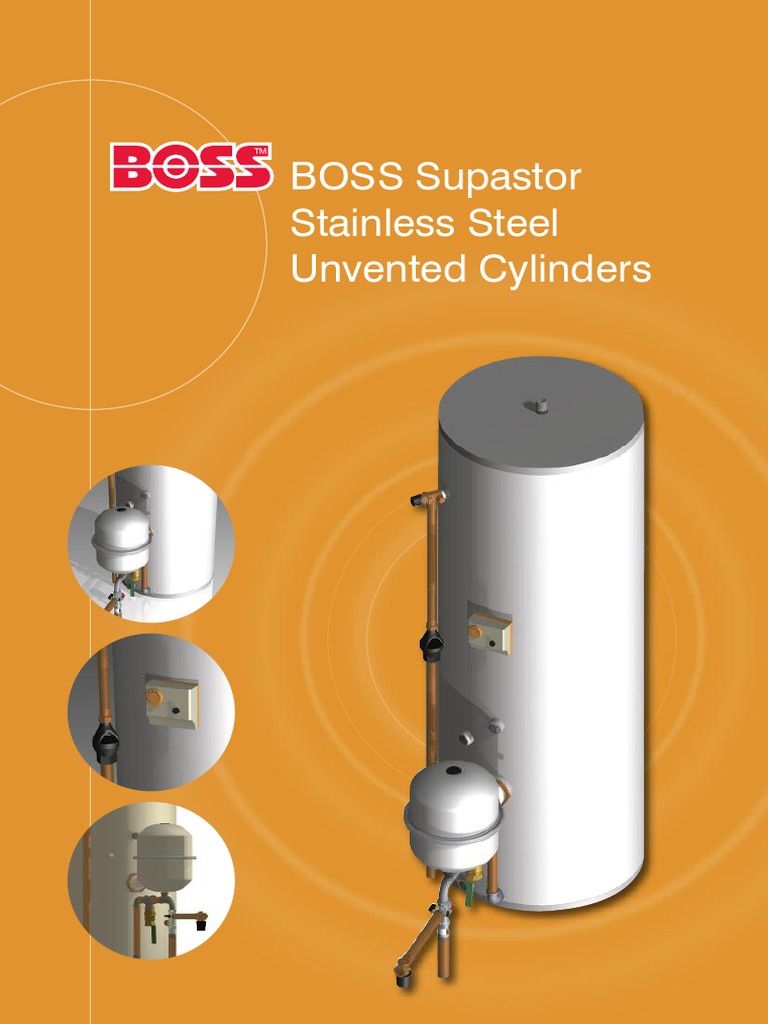 BOSS Supastor Stainless Steel Unvented Cylinders Valve Water Heating
