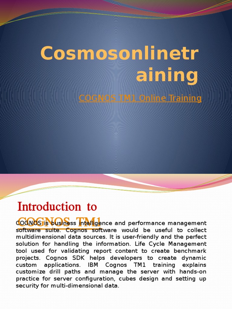 COGNOS TM1 Online Training | PDF | Spreadsheet | Scripting Language