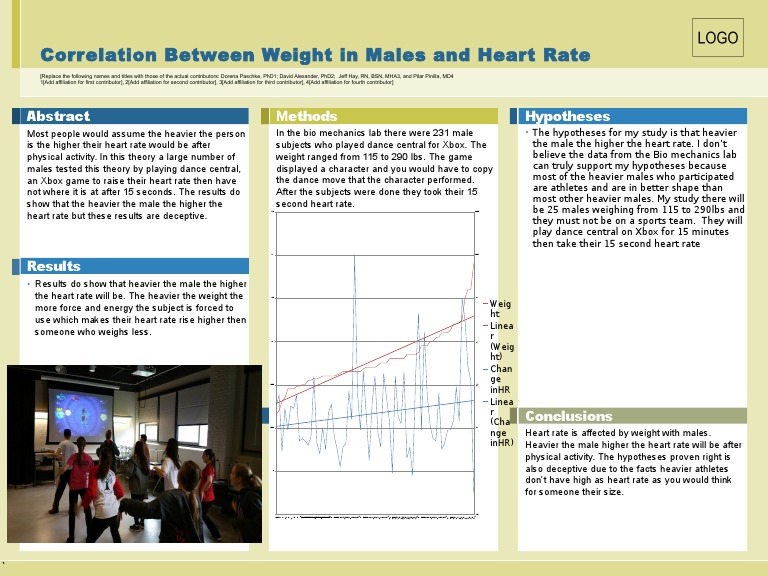 Weight and Heart Rate in Males Study | PDF