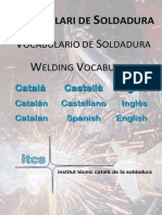 Vocabulario Soldadura Catalán-Español-Inglés