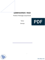 EMOCIJE-Seminarski Rad-Psihologija Razvoja Licnosti-Psihologija PDF