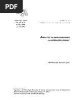 ASPECTOS DA RESPONSIVIDADE NA INTERAÇÃO VERBAL1