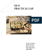 Electronics Practical Lab: Name - Jairam Branch-Mae ROLL NO.-036 3Rd Semester