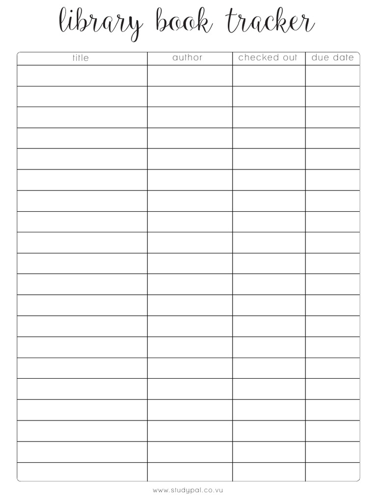 Library Book Tracker Overview | PDF