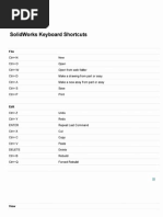 Solidworks Shortcut Keys PDF | PDF | Operating System Families ...